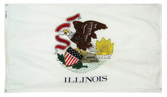 FLAG - ANNIN ILLINOIS STATE OUTDOOR FLAG - SOLARGUARD NYL-GLO NYLON - 3 X 5 FT