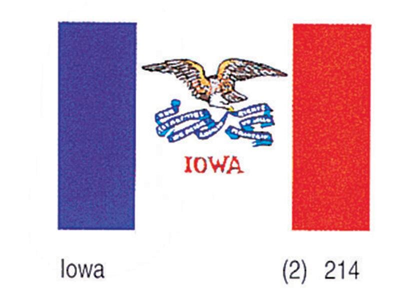 FLAG - ANNIN IOWA STATE OUTDOOR FLAG - SOLARGUARD NYL-GLO NYLON - 4 X 6 FT