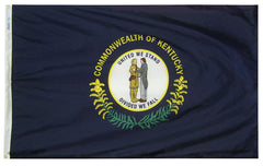 FLAG - ANNIN KENTUCKY STATE INDOOR FLAG - COLONIAL NYL-GLO NYLON - 3 X 5 FT