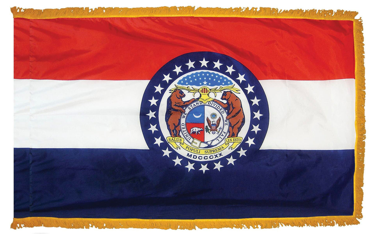 FLAG - ANNIN MISSOURI STATE INDOOR FLAG - COLONIAL NYL-GLO NYLON - 3 X 5 FT