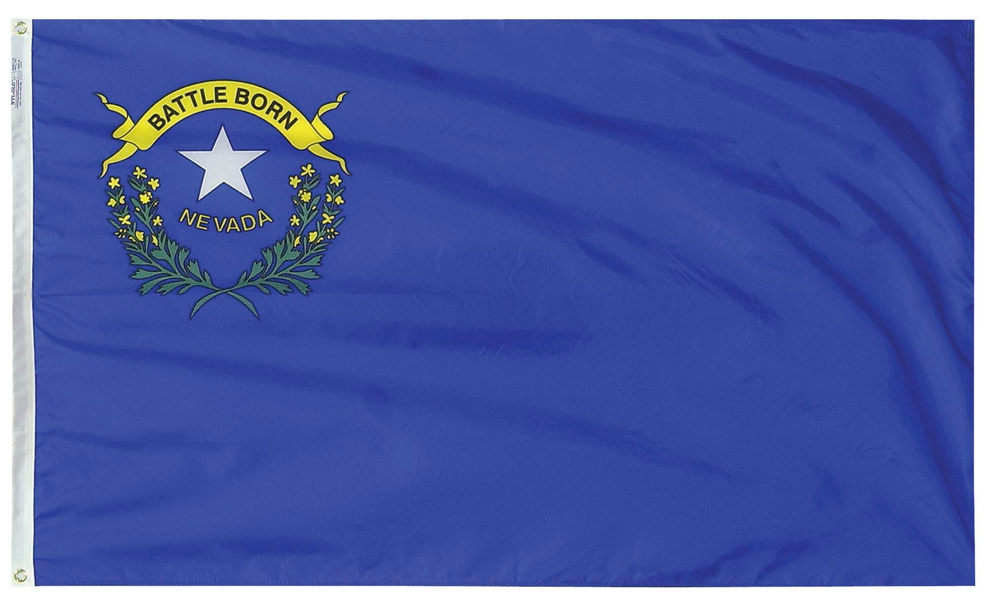 FLAG - ANNIN NEVADA STATE OUTDOOR FLAG - SOLARGUARD NYL-GLO NYLON - 4 X 6 FT