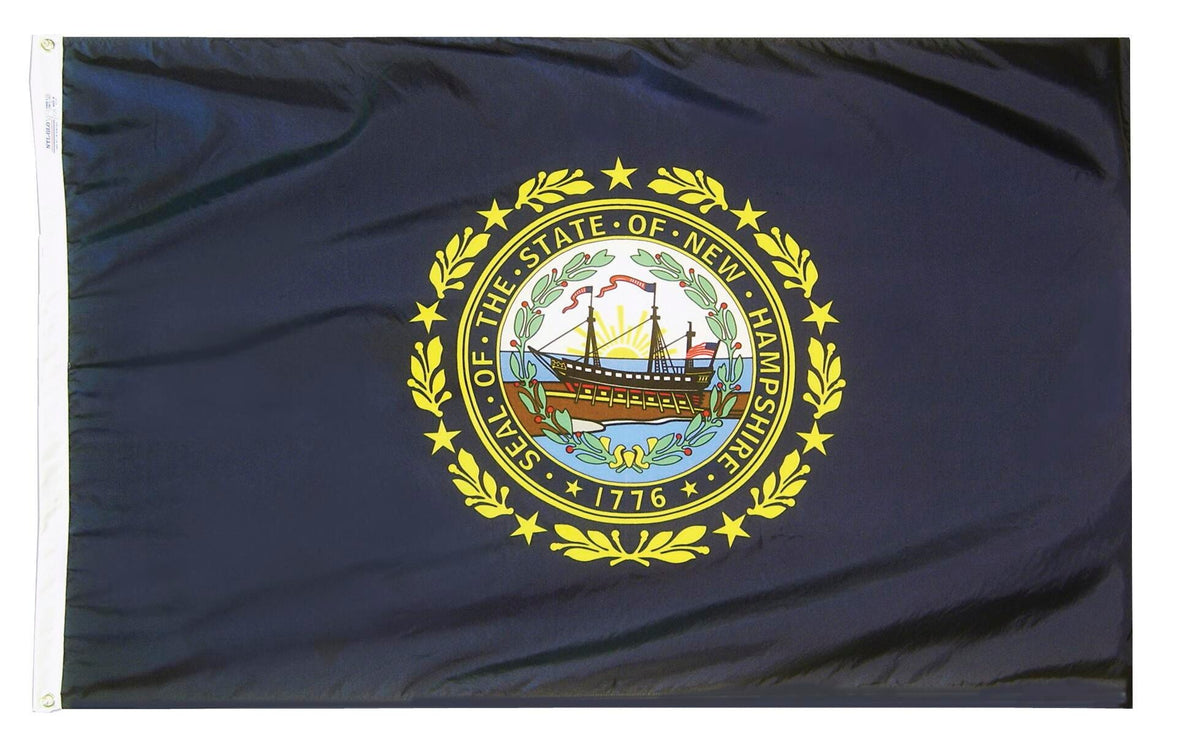FLAG - ANNIN NEW HAMPSHIRE STATE OUTDOOR FLAG - SOLARGUARD NYL-GLO NYLON - 3 X 5 FT