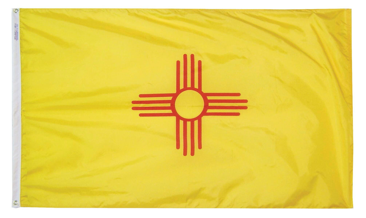 FLAG - ANNIN NEW MEXICO STATE INDOOR FLAG - COLONIAL NYL-GLO NYLON - 3 X 5 FT