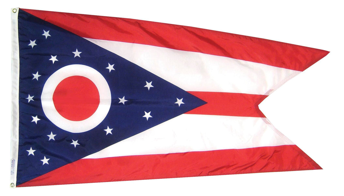 FLAG - ANNIN OHIO STATE OUTDOOR FLAG - SOLARGUARD NYL-GLO NYLON - 3 X 5 FT