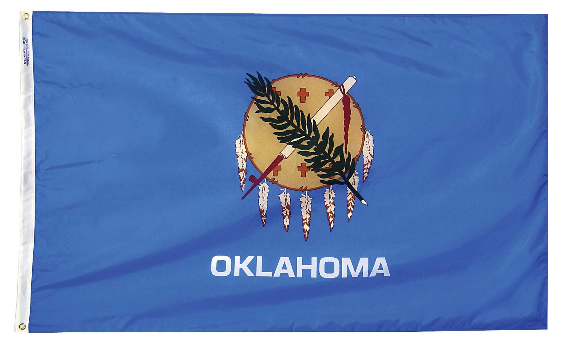 FLAG - ANNIN OKLAHOMA STATE OUTDOOR FLAG - SOLARGUARD NYL-GLO NYLON - 4 X 6 FT