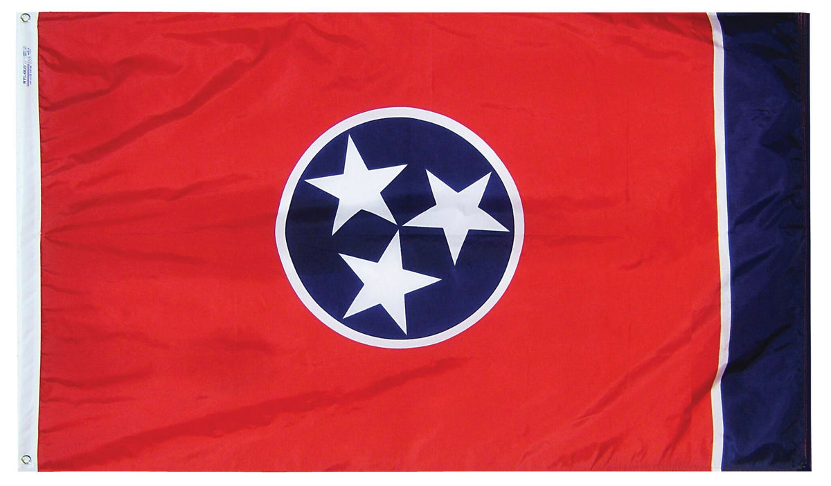 FLAG - ANNIN TENNEESSEE STATE OUTDOOR FLAG - SOLARGUARD NYL-GLO NYLON - 3 X 5 FT