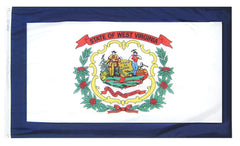 FLAG - ANNIN WEST VIRGINIA STATE INDOOR FLAG - COLONIAL NYL-GLO NYLON - 3 X 5 FT