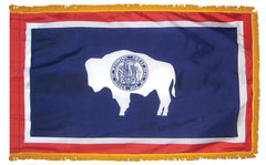 FLAG - ANNIN WYOMING STATE INDOOR FLAG - COLONIAL NYL-GLO NYLON - 3 X 5 FT