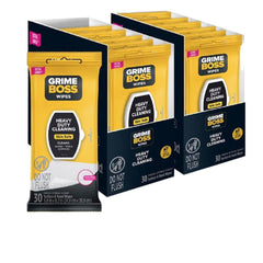WIPES - GRIMES BOSS HEAVY DUTY WIPES - 30 WIPES IN A PACK - FRESH CITRUS SCENT - PACK OF 12