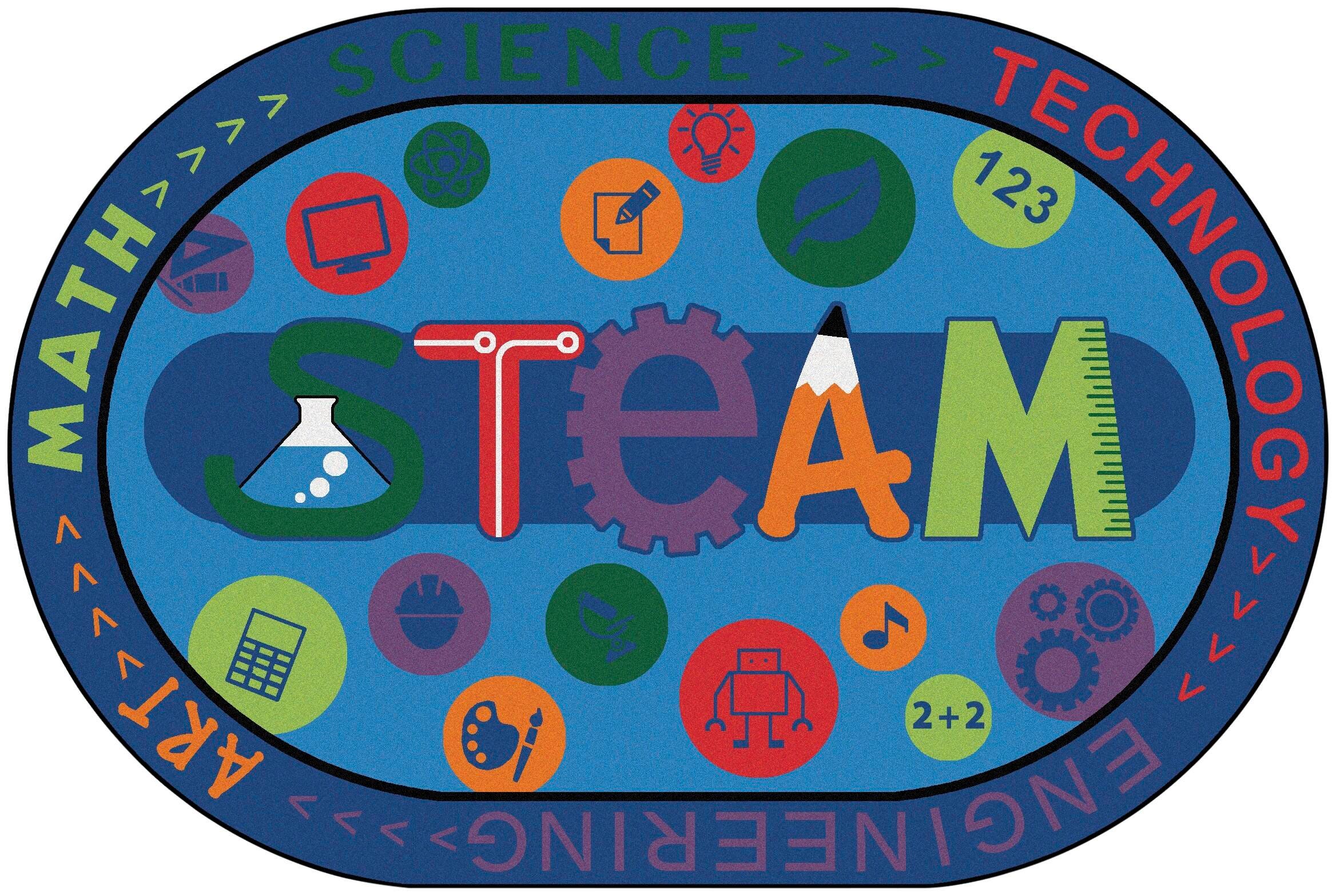 CARPETS FOR KIDS - KIDSVALUE PLUS STEAM - OVAL - 4 FT X 6 FT - SPECIFY CARPET COLOR