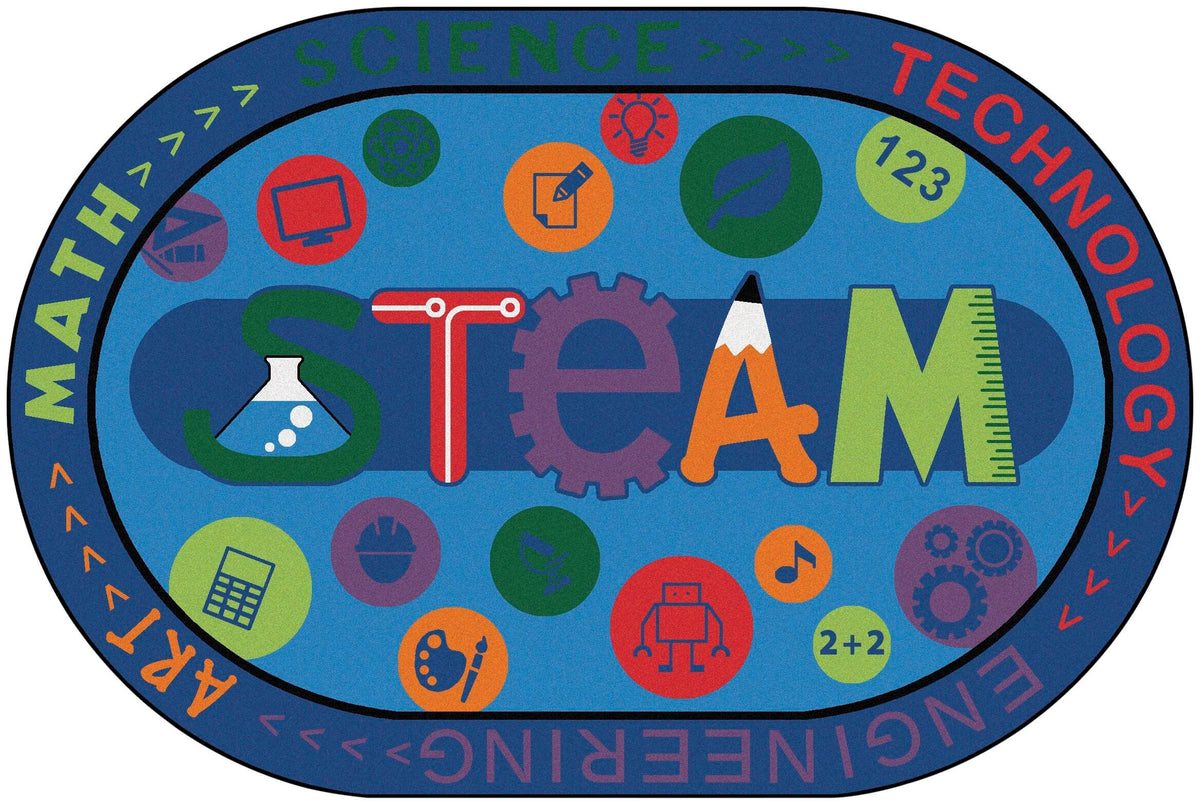 CARPETS FOR KIDS - KIDSVALUE PLUS STEAM - OVAL - 4 FT X 6 FT - SPECIFY CARPET COLOR