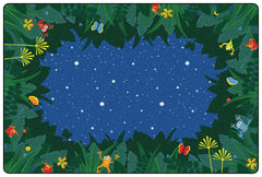 CARPETS FOR KIDS - PREMIUM PEACEFUL TROPICAL NIGHT - RECTANGLE - 6 FT X 9 FT - SPECIFY CARPET COLOR