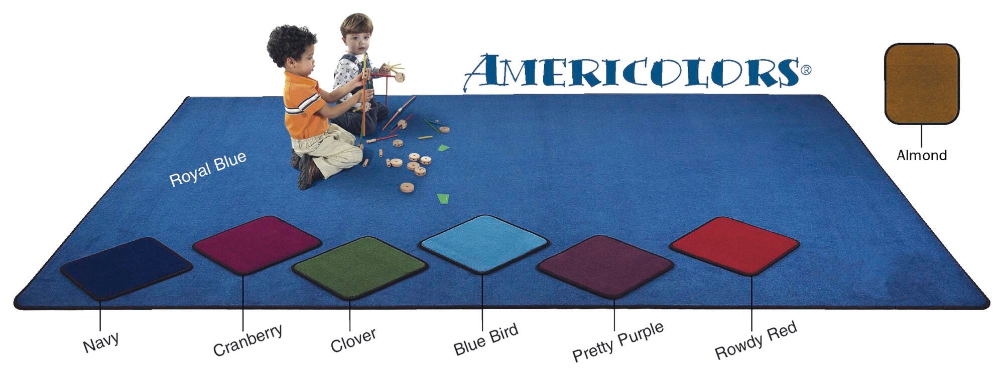 FLAGSHIP CARPETS - AMERICOLORS - RECTANGLE - 6 FT X 12 FT - SPECIFY COLOR