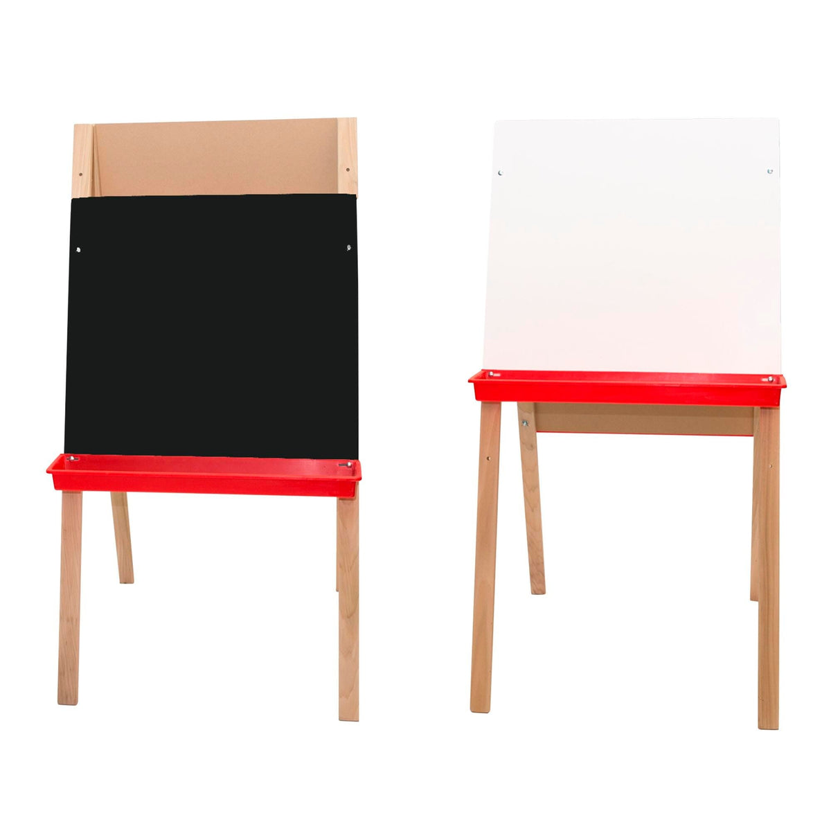 CRESTLINE ADJUSTABLE DOUBLE EASEL - 24 X 24 X 48 INCHES - BLACK CHALK/DRY ERASE