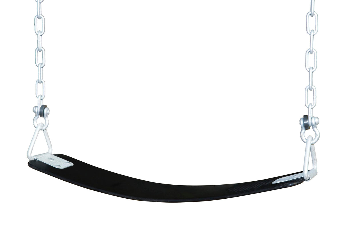 MOLDED RUBBER SEAT IN BLACK WITH CHAINS - 8 FT BEAM - 1 SEAT