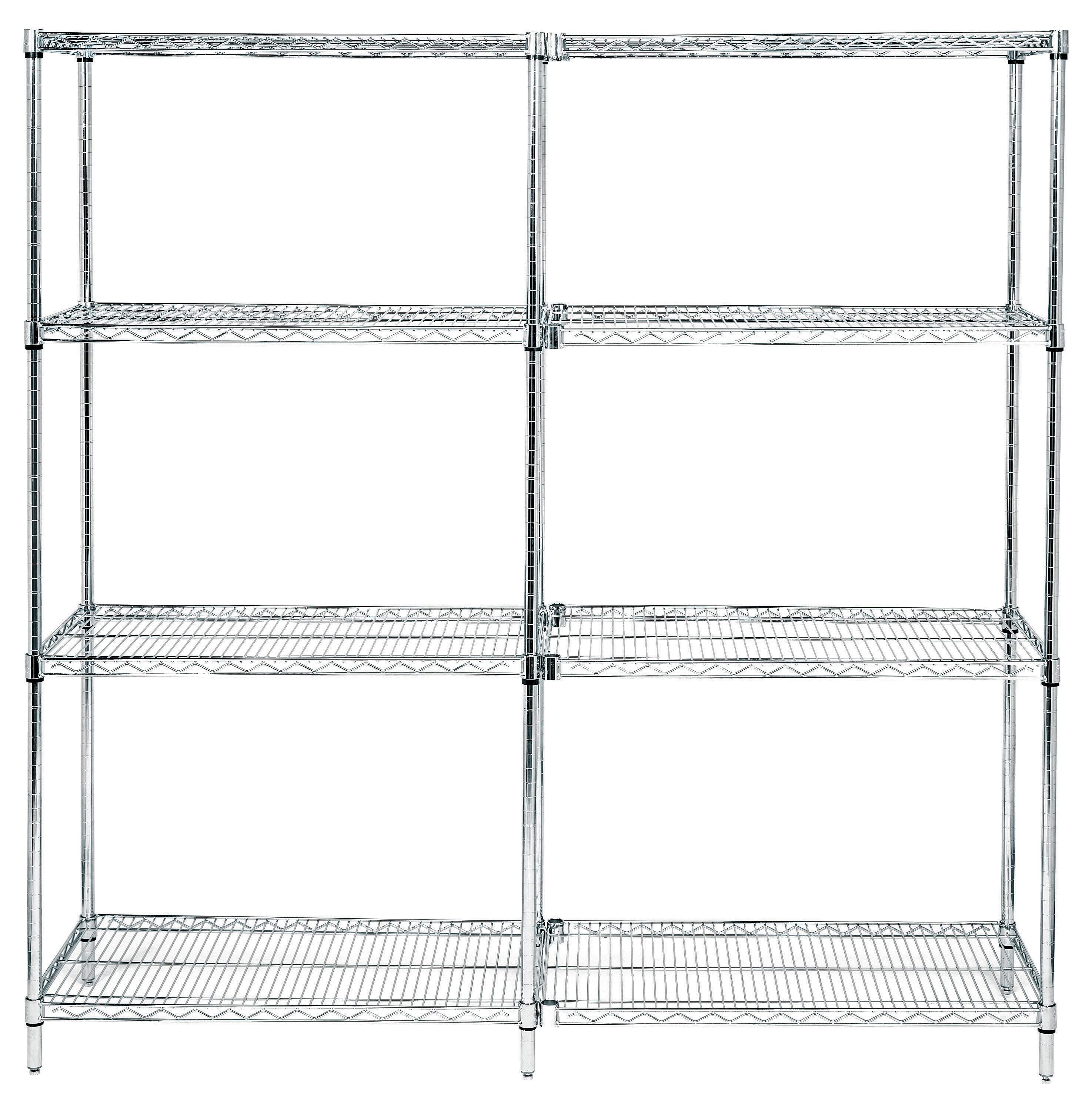 QUANTUM STORAGE - WIRE SHELVING STARTER - 36 W X 18 D X 74 H IN - SPECIFY COLOR