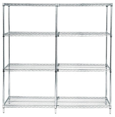 QUANTUM STORAGE - WIRE SHELVING STARTER - 36 W X 18 D X 74 H IN - SPECIFY COLOR