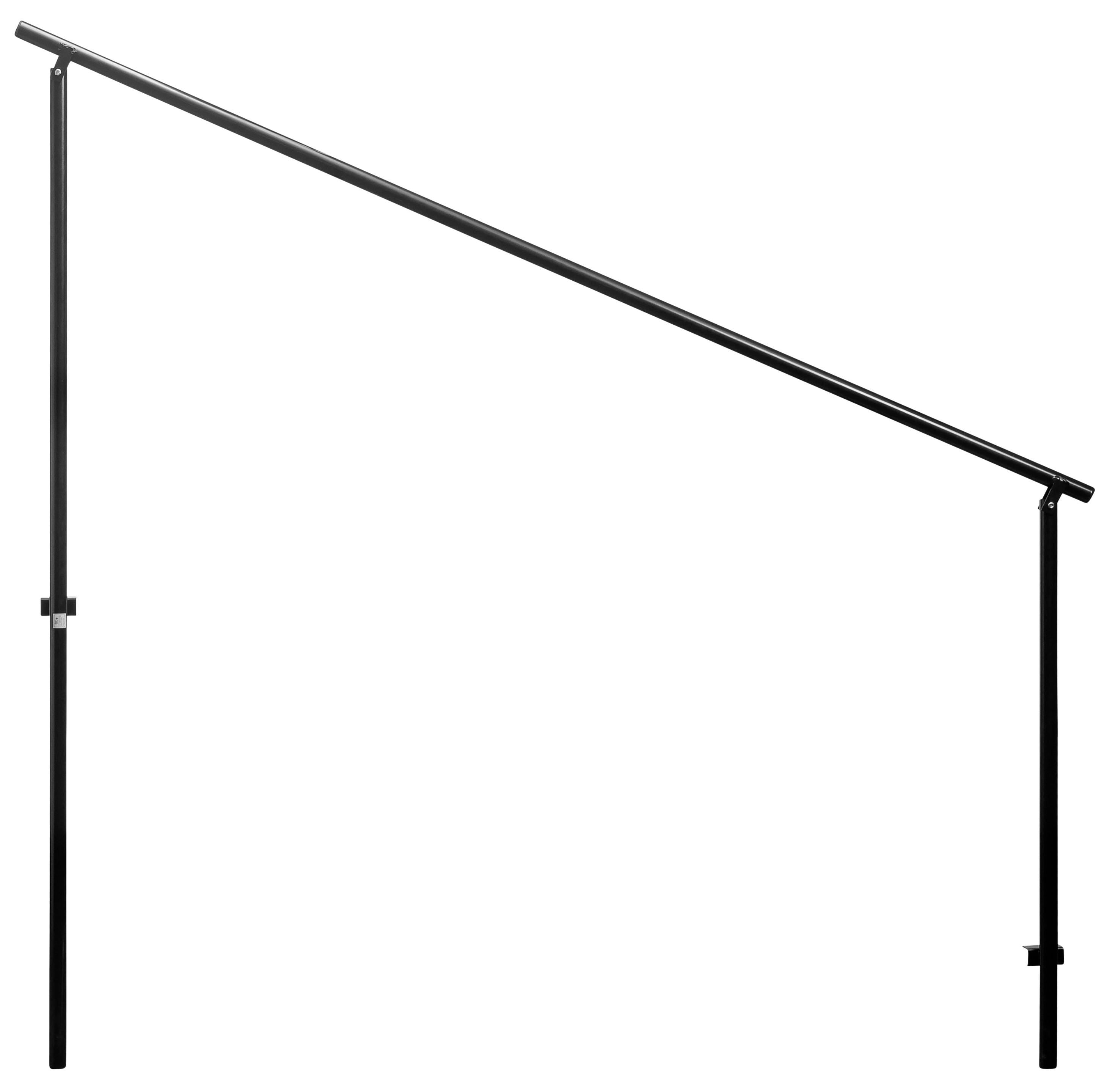 STAGES AND RISERS - NATIONAL PUBLIC SEATING SIDE GUARDRAIL FOR 4-LEVEL TRANSPORT RISER - BLACK - 79-1/4 X 3 X 71-5/8