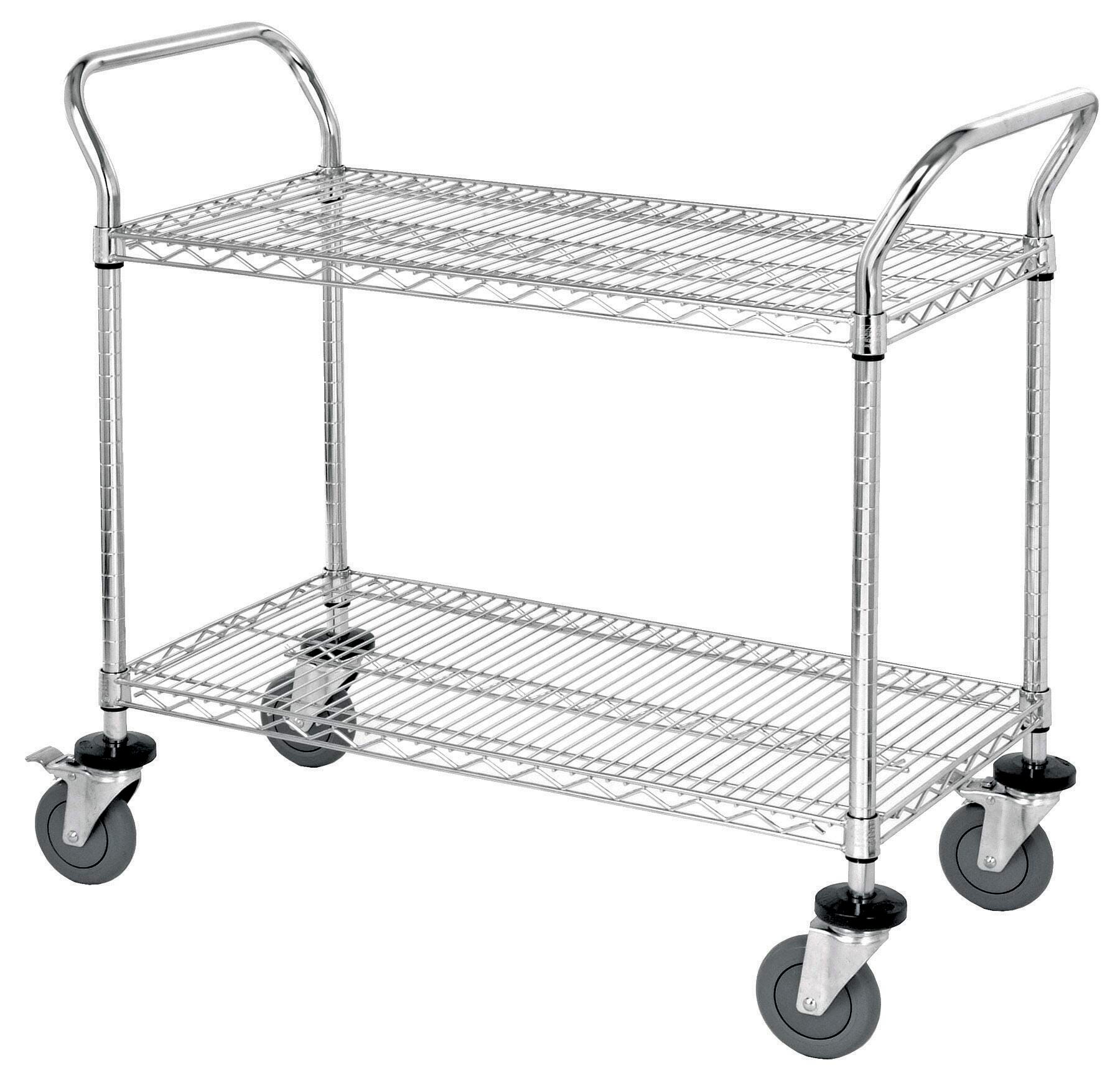 UTILITY CART - QUANTUM WIRE UTILITY CART - 2 SHELF - 18 W X 42 D X 37-1/2 H IN - SPECIFY COLOR