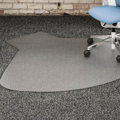 CHAIR MAT L-WORKSTATION MEDIUM PILE CLEAR LLR69156
