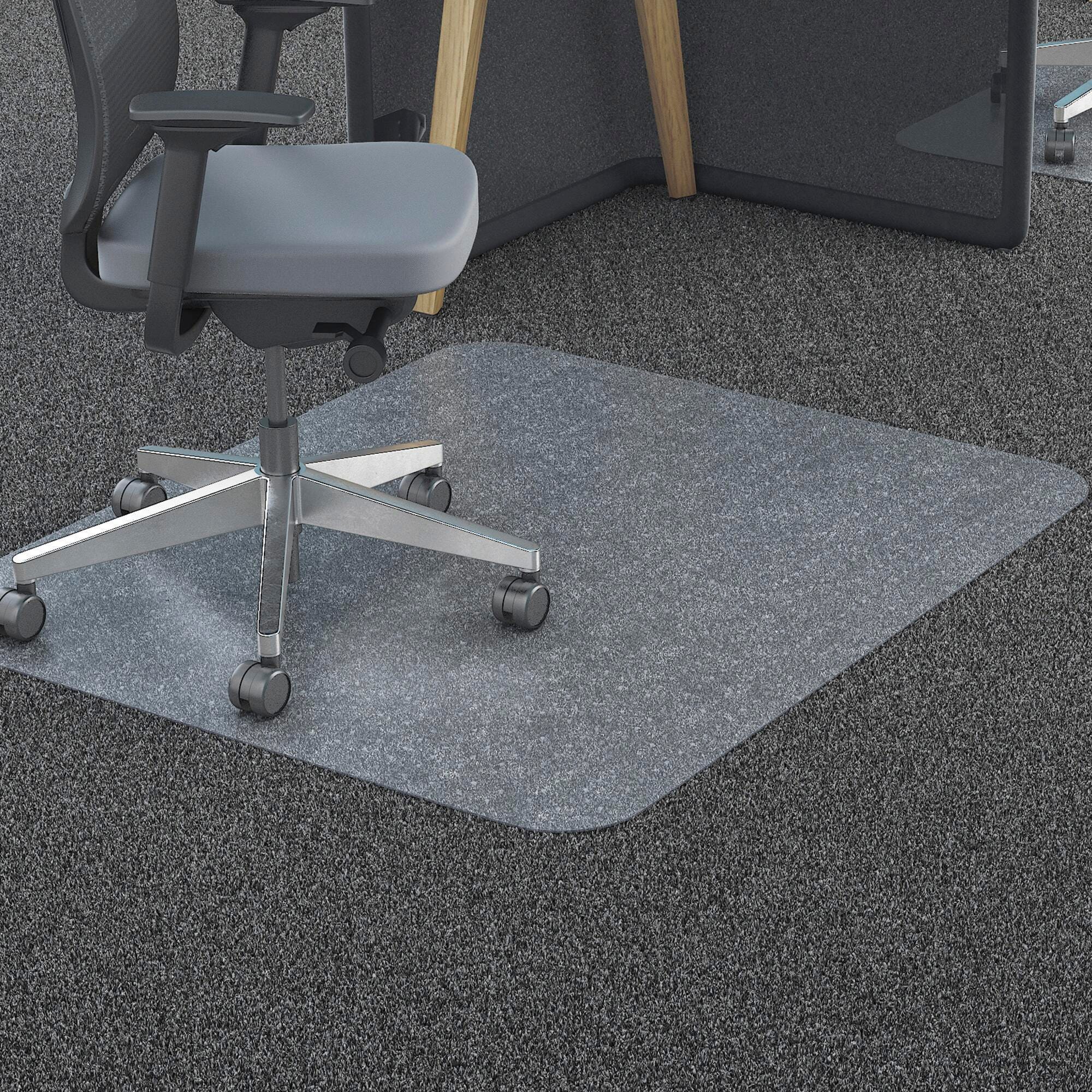 CHAIR MAT - STRAIGHT EDGE STUDDED - 36X48 RECTANGLE - CLEAR