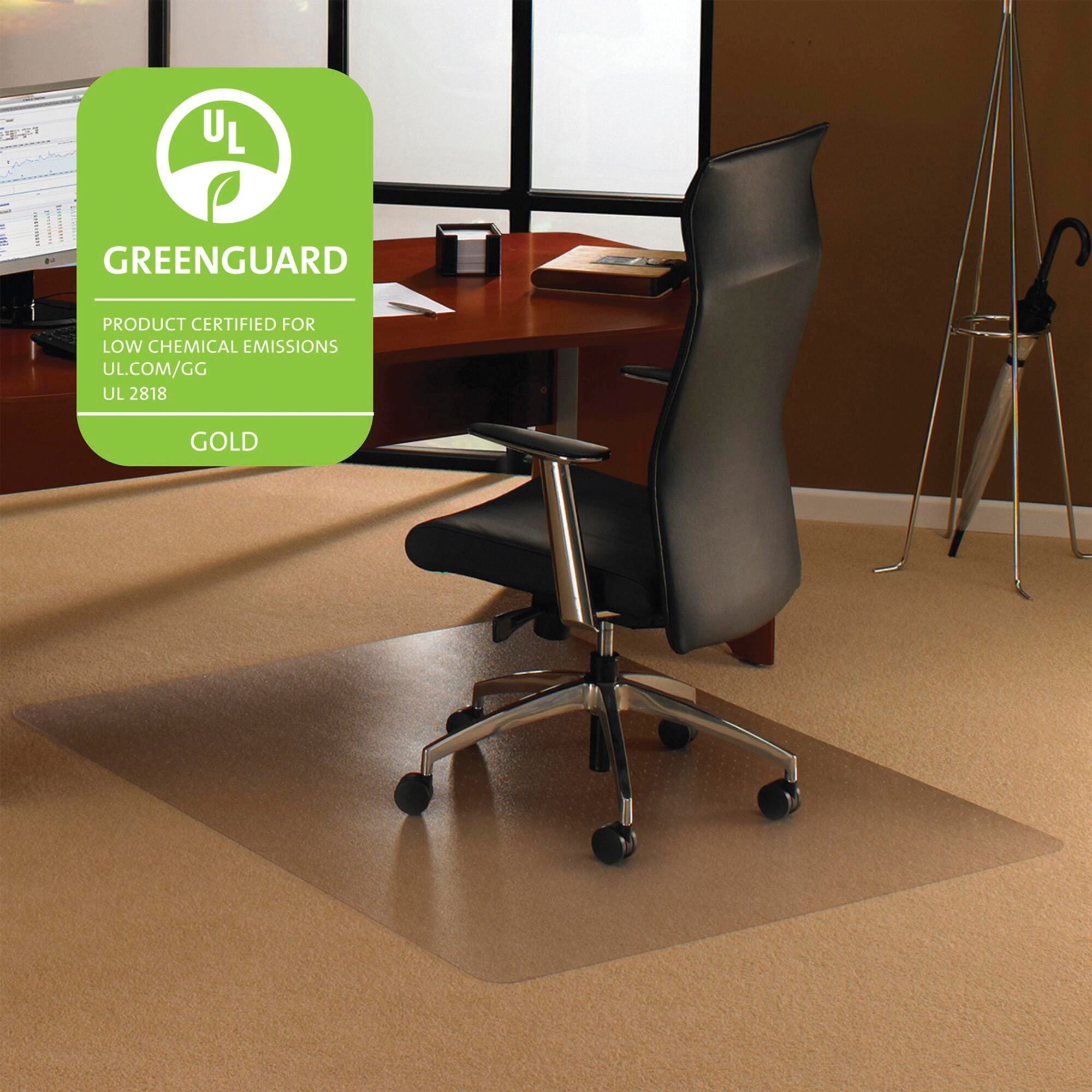 CHAIR MAT W/GRIPPERS RECT 47X35 CLR FLR118923ER