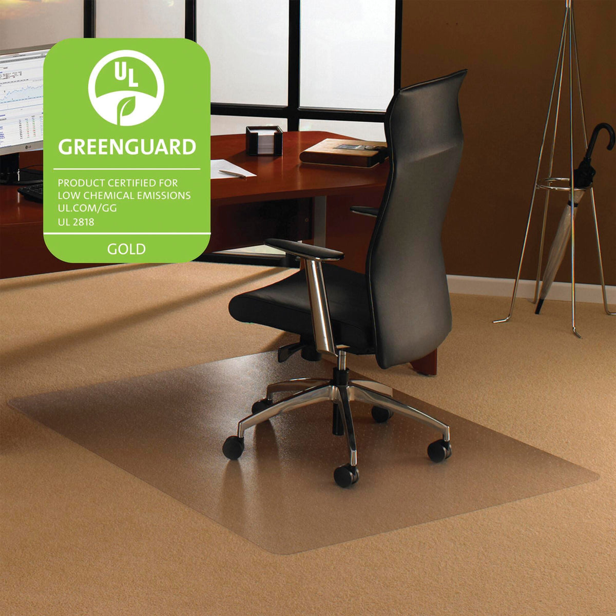 CHAIR MAT W/GRIPPERS RECT 47X35 CLR FLR118923ER