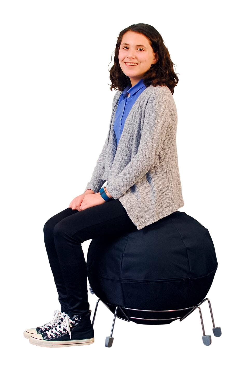 FITNESS ON THE JOB - LARGE ALERT SEAT - CHROME BASE - SPECIFY SEAT COLOR