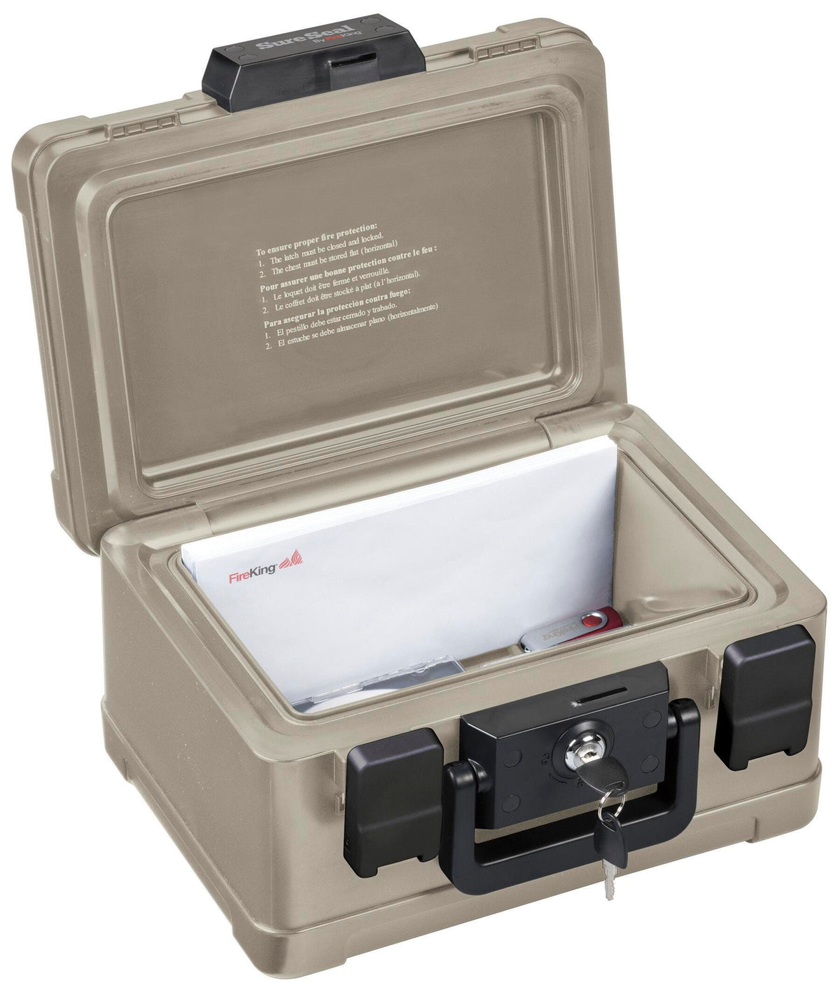 FIRE FILE SURE SEAL FIRE CHEST 0.15 CU FT. TAUPE