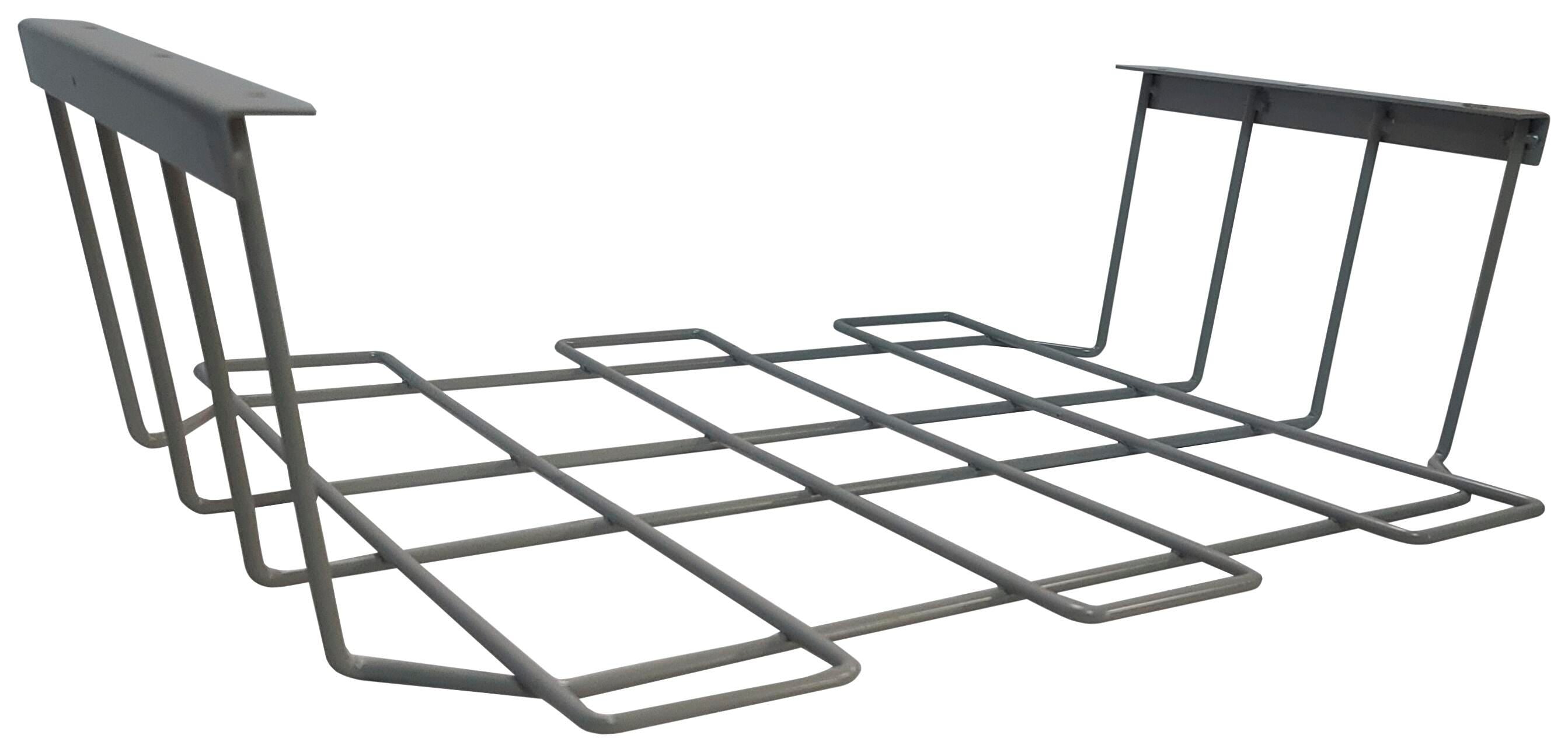PART - CLASSROOM SELECT NEOMOVE - BOOK RACK FOR COLLABORATION DESK - 2 SIDED WIRE RACK- GRAY METAL
