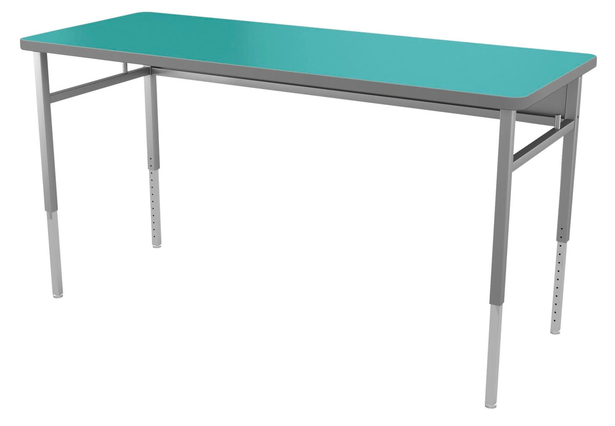 DESK - CLASSROOM SELECT - ADVOCATE SERIES DESK - 4-LEG TWO STUDENT - 60 W X 24 D IN - LAMINATE - T-MOLD - SPECIFY TOP COLOR - SPECIFY EDGE COLOR - NONE