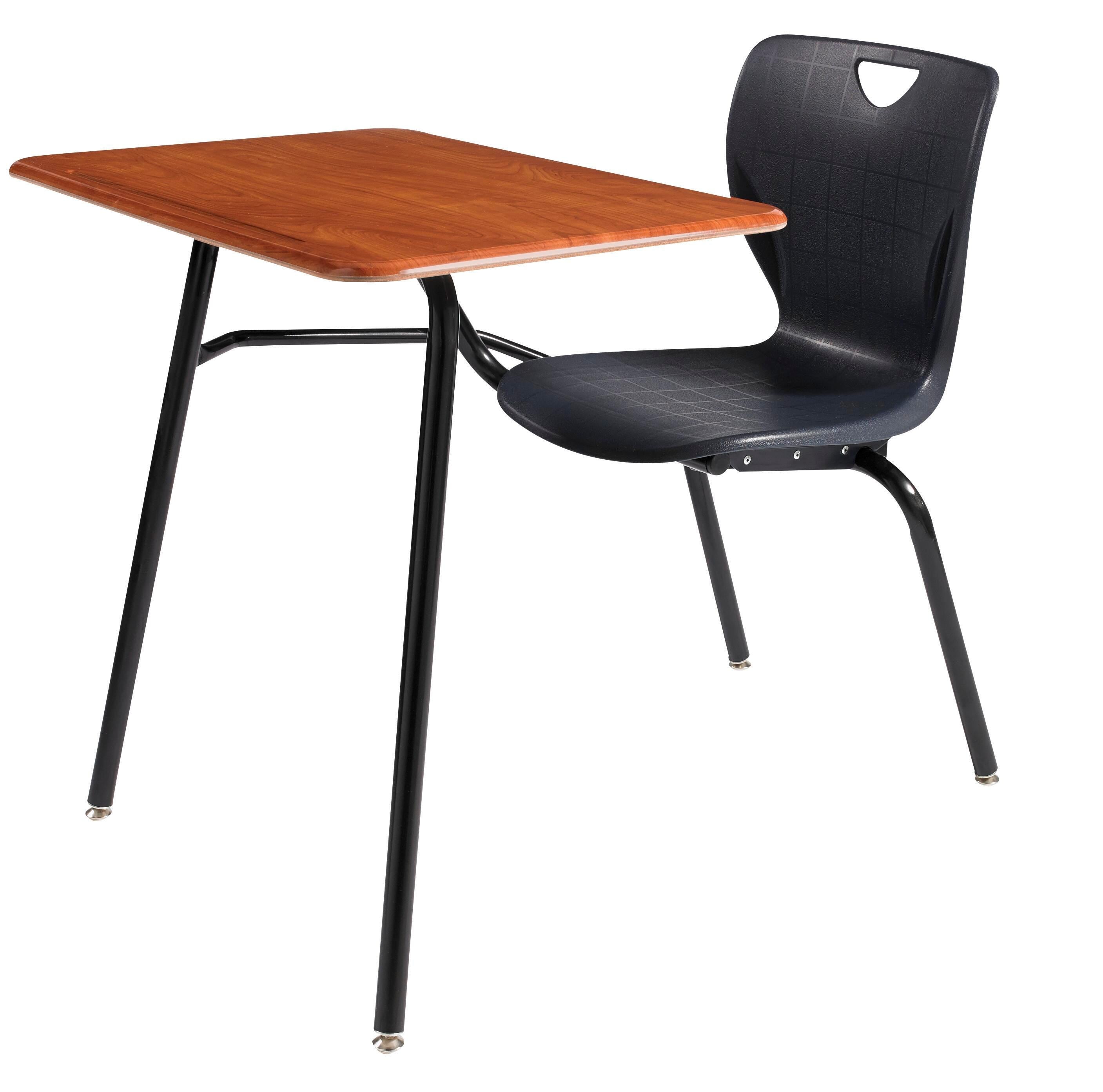 DESK - CLASSROOM SELECT - CONTEMPORARY 4-LEG COMBO - 18 IN - 18 X 24 IN - HARD PLASTIC - NONE - BLACK - SPECIFY SEAT AND BACK COLOR - SPECIFY TOP COLOR