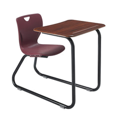 DESK - CLASSROOM SELECT - CONTEMPORARY SLED BASE COMBO - 18 IN - 20 X 26 IN - LAMINATE - T-MOLD - BLACK - SPECIFY SEAT AND BACK COLOR - SPECIFY TOP COLOR - SPECIFY EDGE COLOR