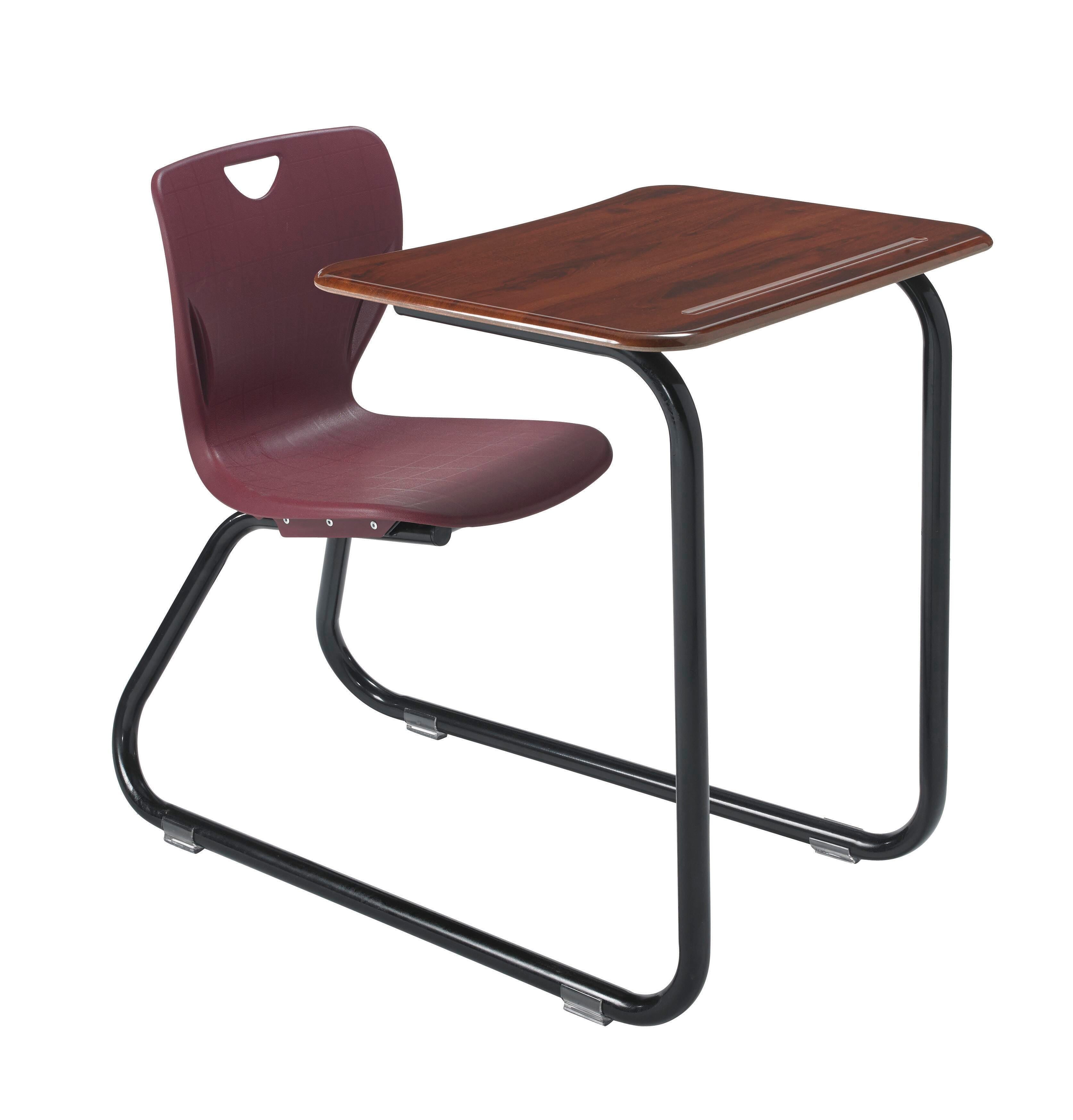 DESK - CLASSROOM SELECT - CONTEMPORARY SLED BASE COMBO - 18 IN A+ - 18 X 24 IN - HARD PLASTIC - NONE - BLACK - SPECIFY SEAT AND BACK COLOR - SPECIFY TOP COLOR