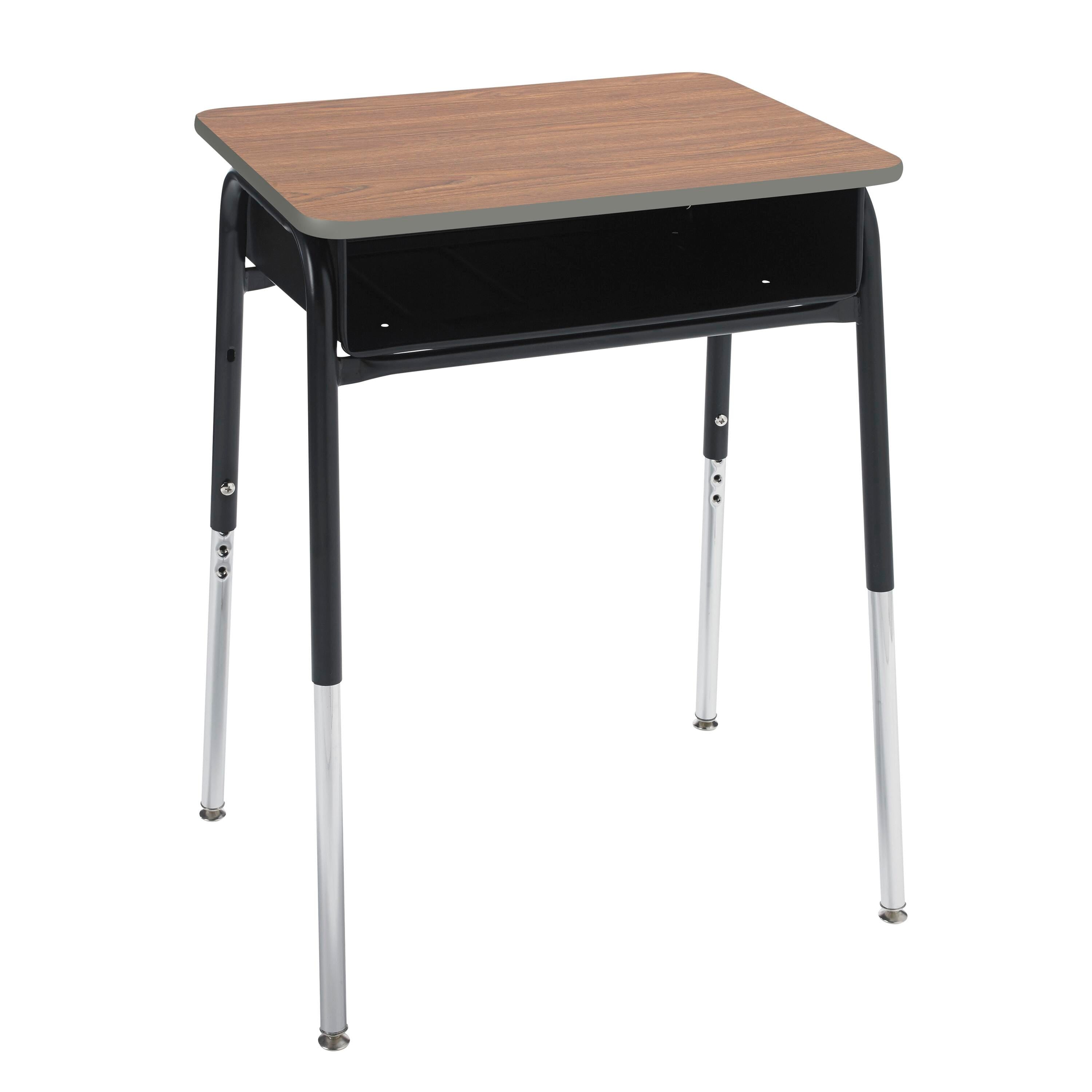 DESK - CLASSROOM SELECT - ROYAL SEATING 1600 OPEN FRONT DESK - 18 X 24 IN - LAMINATE - SPECIFY TOP COLOR - PAINTED - SPECIFY EDGE COLOR - METAL BOOKBOX