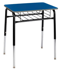 DESK - CLASSROOM SELECT - ROYAL SEATING 1600 STUDY TOP DESK - 20 X 36 IN - LAMINATE - PAINTED - SPECIFY TOP COLOR - SPECIFY EDGE COLOR - WIRE BOOKRACK