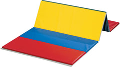 SPORTIME DELUXE 1-1/2 IN - THICK POLYEHTYLENE RAINBOW MAT4 SIDE HOOK AND LOOP  5 FT X10 FT X 1-1/2 IN