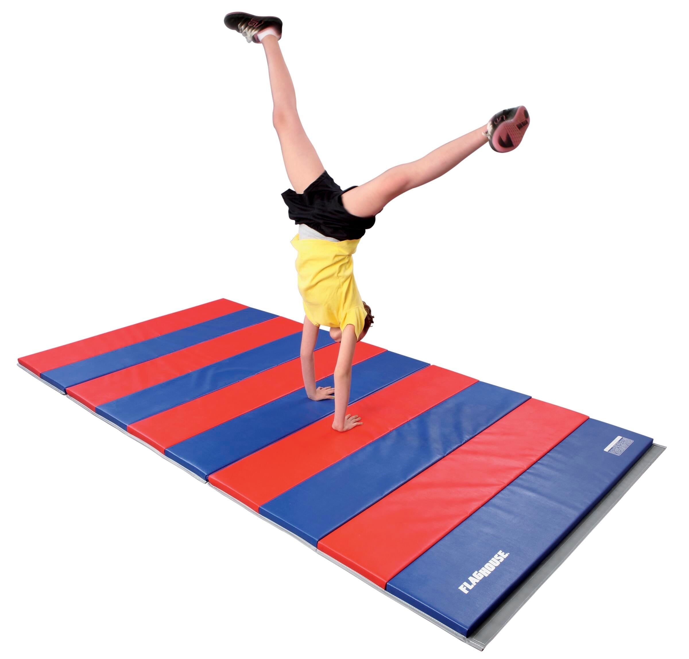SPORTIME - DELUXE 1-3/8 INCH THICK CROSS-LINK POLYETHYLENE CPSCIA MAT - 4 SIDE HOOK AND LOOP - 4 FT X 8 FT - SPECIFY MAT COLOR 1 - SPECIFY MAT COLOR 2