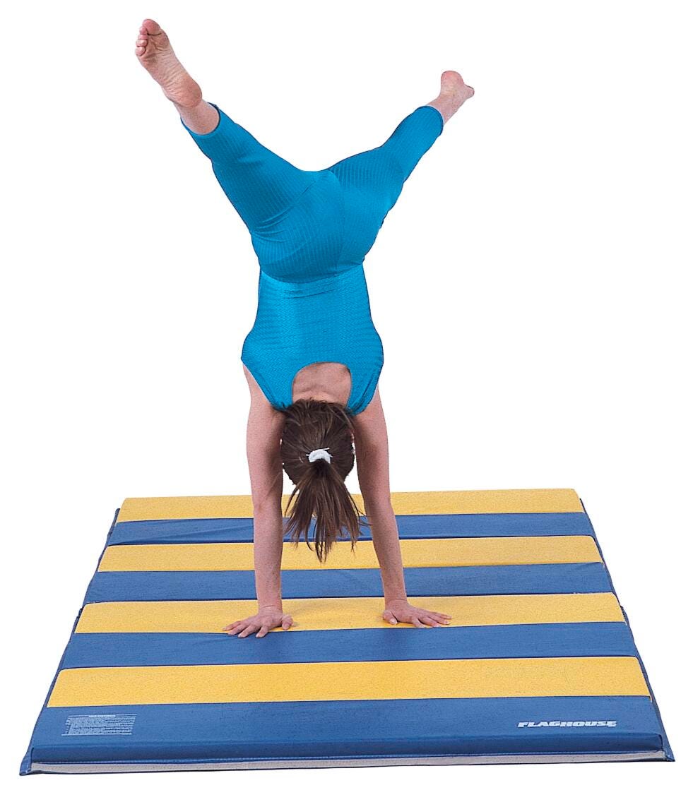 SPORTIME - DELUXE 1-3/8 INCH THICK CROSS-LINK POLYETHYLENE MAT - 4 SIDE HOOK AND LOOP - 5 FT X 10 FT - SPECIFY MAT COLOR 1 - SPECIFY MAT COLOR 2