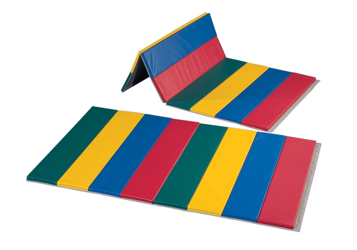 SPORTIME DELUXE 1 FT PANEL CROSS LINKED POLYEHTYLENE RAINBOW MAT 2 SIDE HOOK AND LOOP  6 FT  X 12 FT X 2-3/8 IN