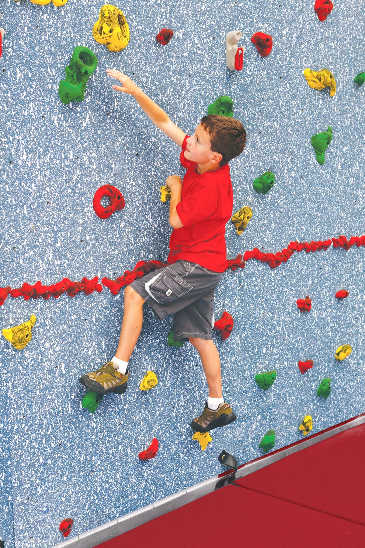 MAGNA TRAVERSE WALL  8X4 FT PACKAGE 2 IN MAT-LOCKING SYSTEM RED