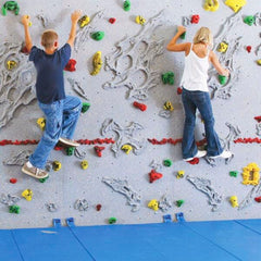 RELIEF-FEATURE TRAVERSE WALL 10X4 FT PACKAGE WITH 2  INCH MAT-LOCKING SYSTEM - BLUE