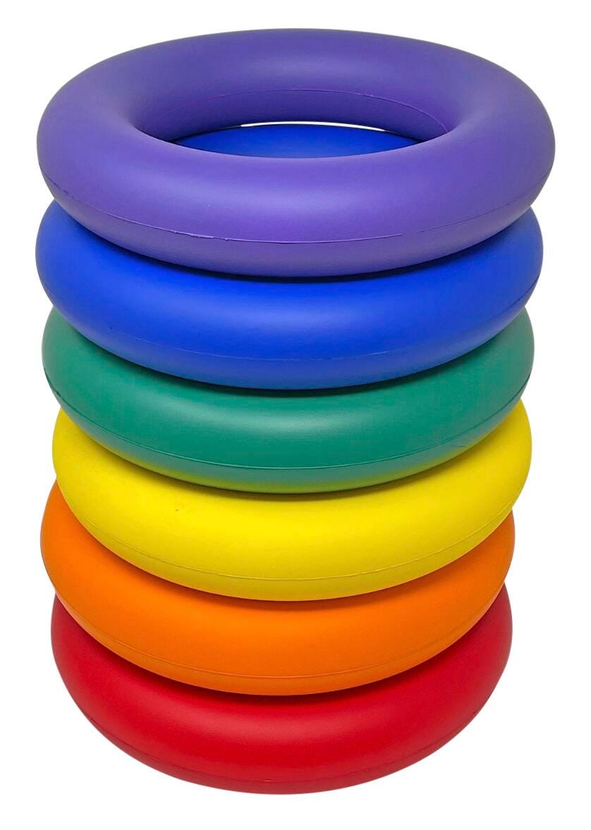 SPORTIME BIGGIE FOAM DECK RING SET OF 6