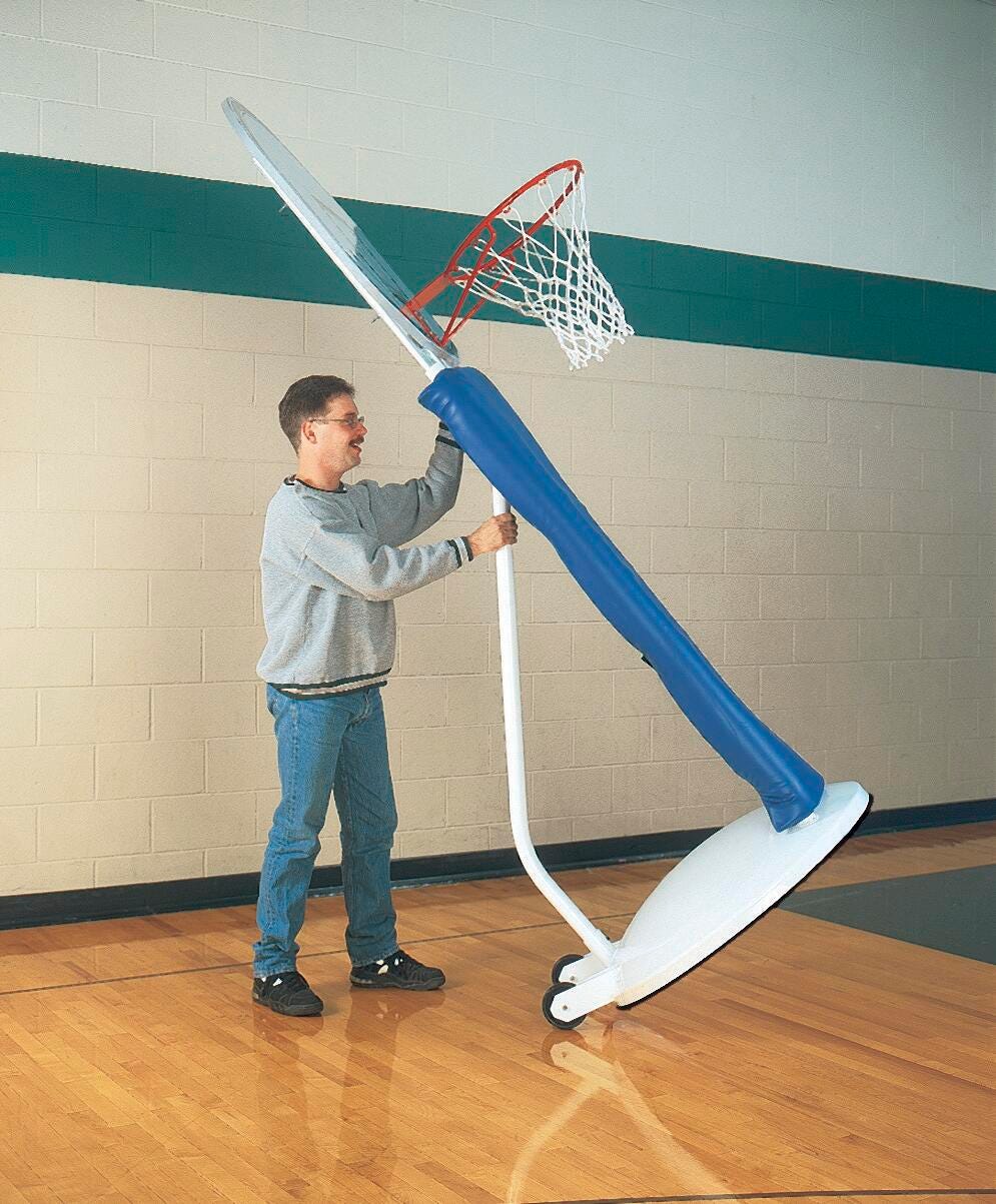 BASKETBALL INDOOR - BISON PLAYTIME ELEMENTARY PORTABLE MOLDED GRAPHITE FAN BASKETBALL STANDARD SYSTEM