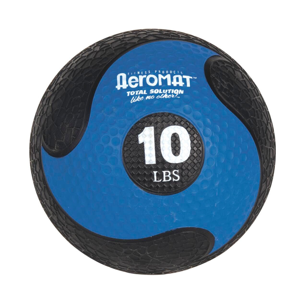 MEDICINE BALL - DELUXE 10 LBS - BLUE AND BLACK