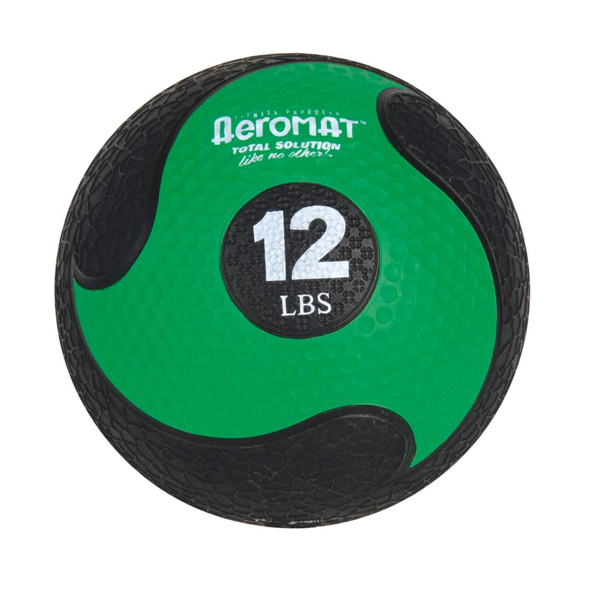 MEDICINE BALL - DELUXE 12 LBS - GREEN AND BLACK