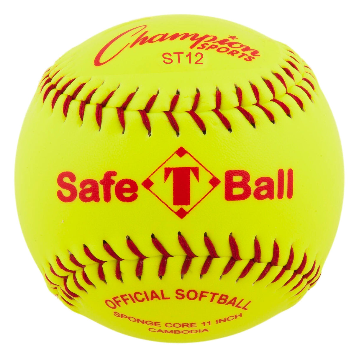 BALL - SOFTBALL - 12 INCH  SAFETY  - PACK OF 12