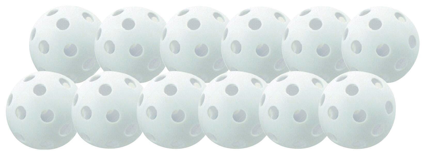 BALLS - PLASTIC BASEBALL WHITE -PACK/12