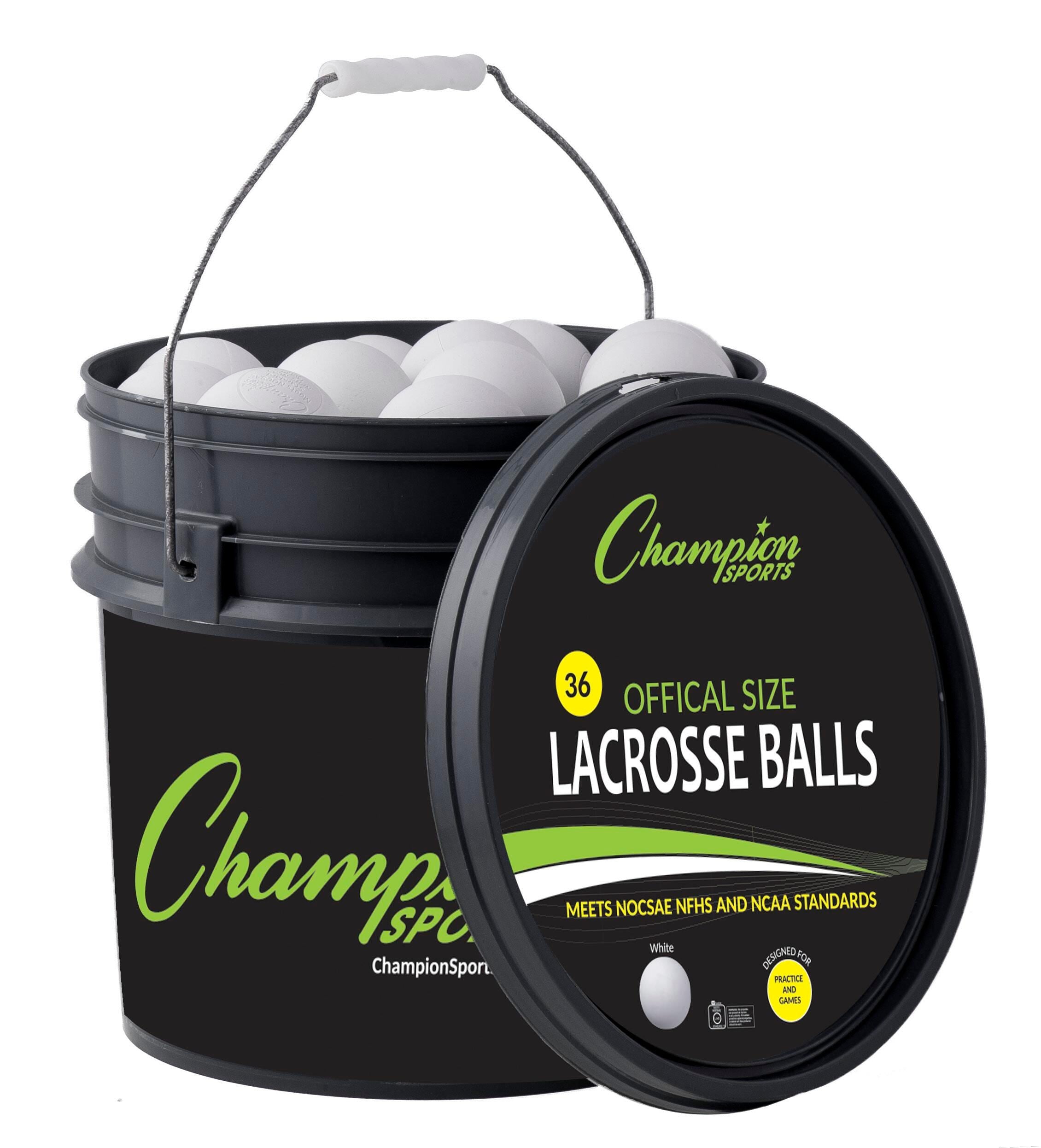 LACROSSE BALL BUCKET  36 LACROSSE BALLS  WHITE PACK OF 36