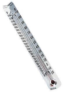 THERMOMETER DUAL SCALE VBACK METAL